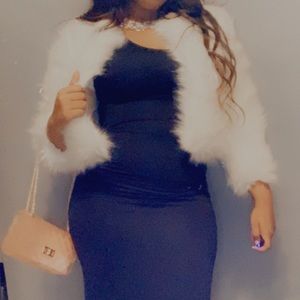 Fur ivory or Burgundy